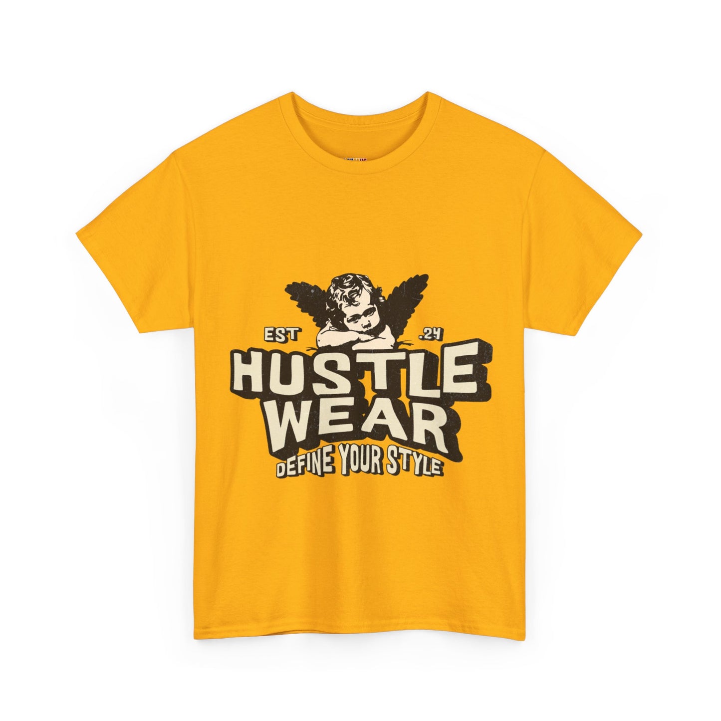 Vintage Angel Graphic T-Shirt – Hustle Wear Style, Casual Streetwear Tee, Unisex Cotton Top Cardinal Red