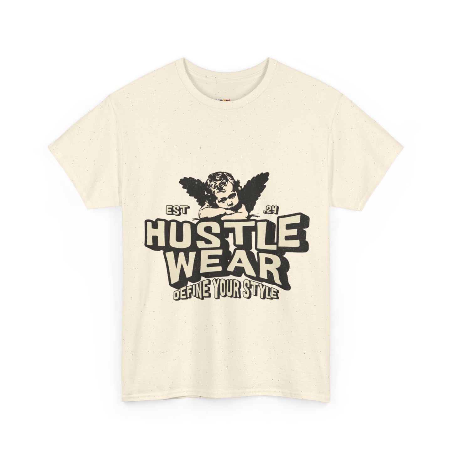 Vintage Angel Graphic T-Shirt – Hustle Wear Style, Casual Streetwear Tee, Unisex Cotton Top Cardinal Red
