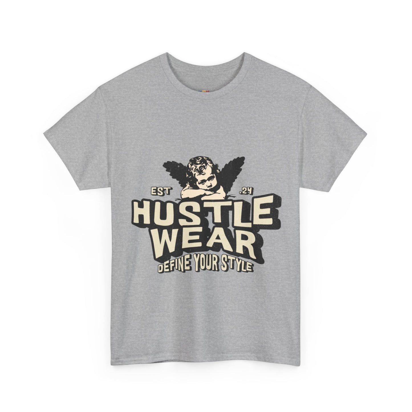 Vintage Angel Graphic T-Shirt – Hustle Wear Style, Casual Streetwear Tee, Unisex Cotton Top Cardinal Red