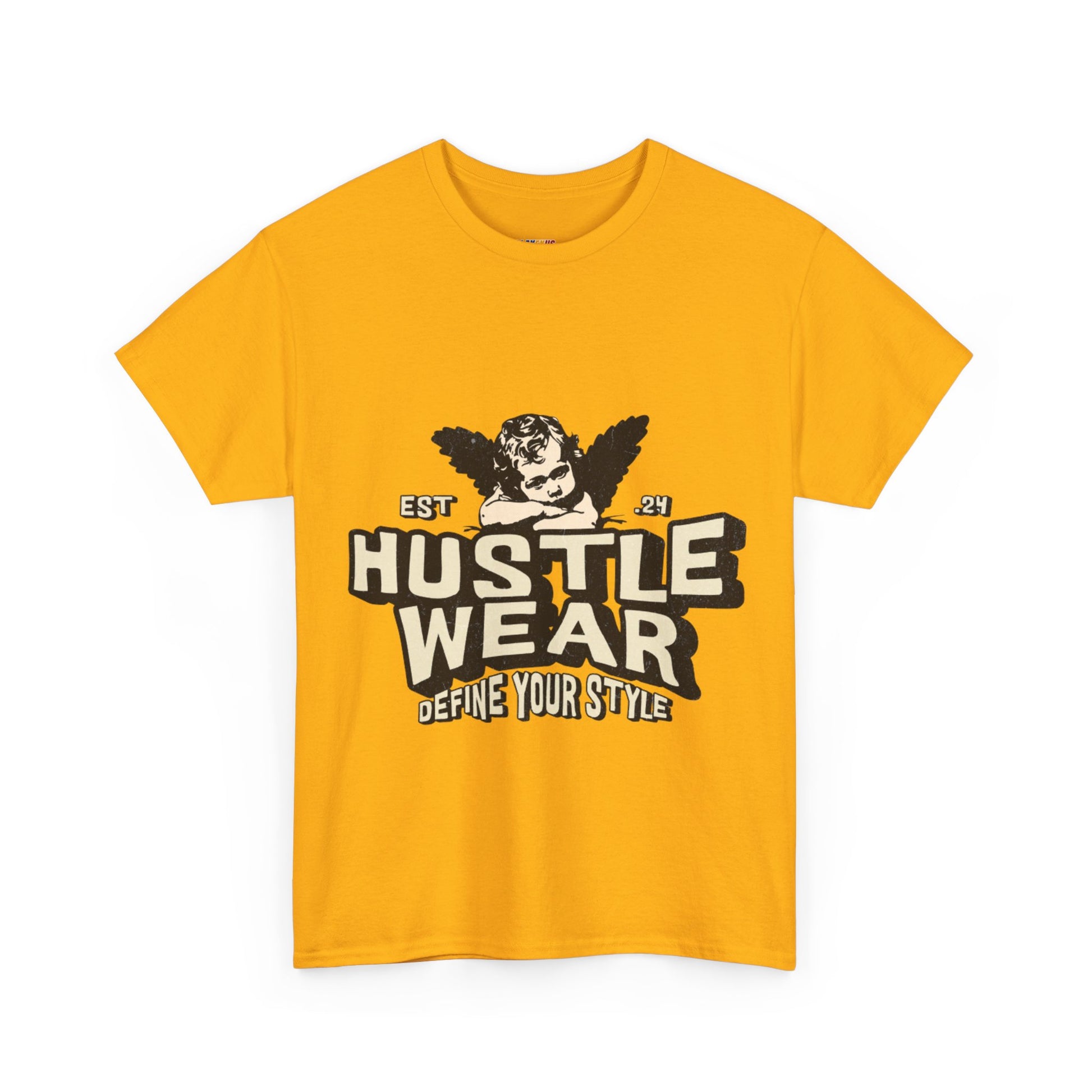 Vintage Angel Graphic T-Shirt – Hustle Wear Style, Casual Streetwear Tee, Unisex Cotton Top Cardinal Red