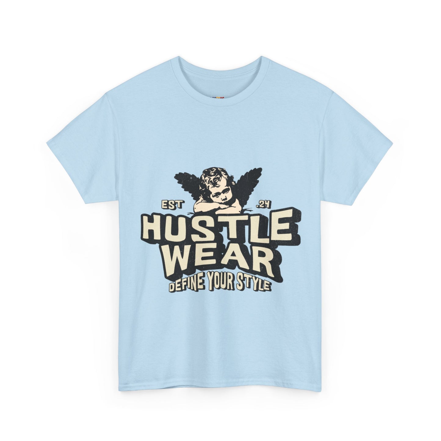 Vintage Angel Graphic T-Shirt – Hustle Wear Style, Casual Streetwear Tee, Unisex Cotton Top Cardinal Red