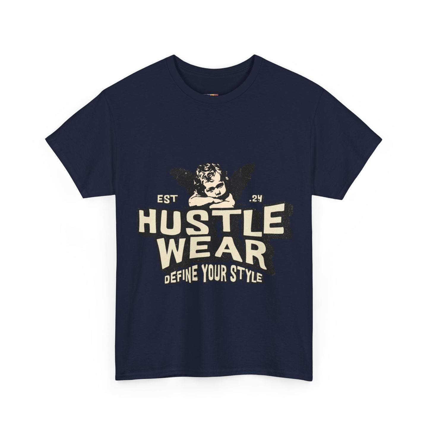 Vintage Angel Graphic T-Shirt – Hustle Wear Style, Casual Streetwear Tee, Unisex Cotton Top Cardinal Red