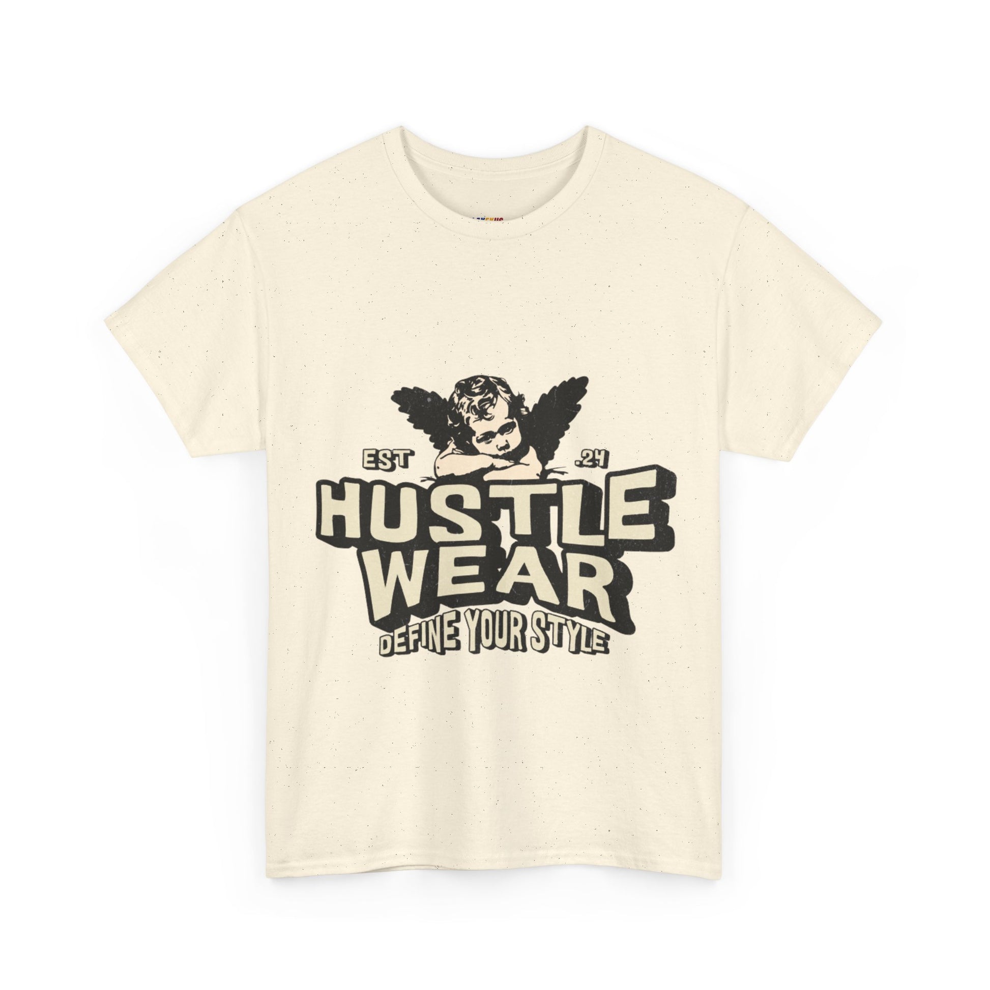 Vintage Angel Graphic T-Shirt – Hustle Wear Style, Casual Streetwear Tee, Unisex Cotton Top Cardinal Red
