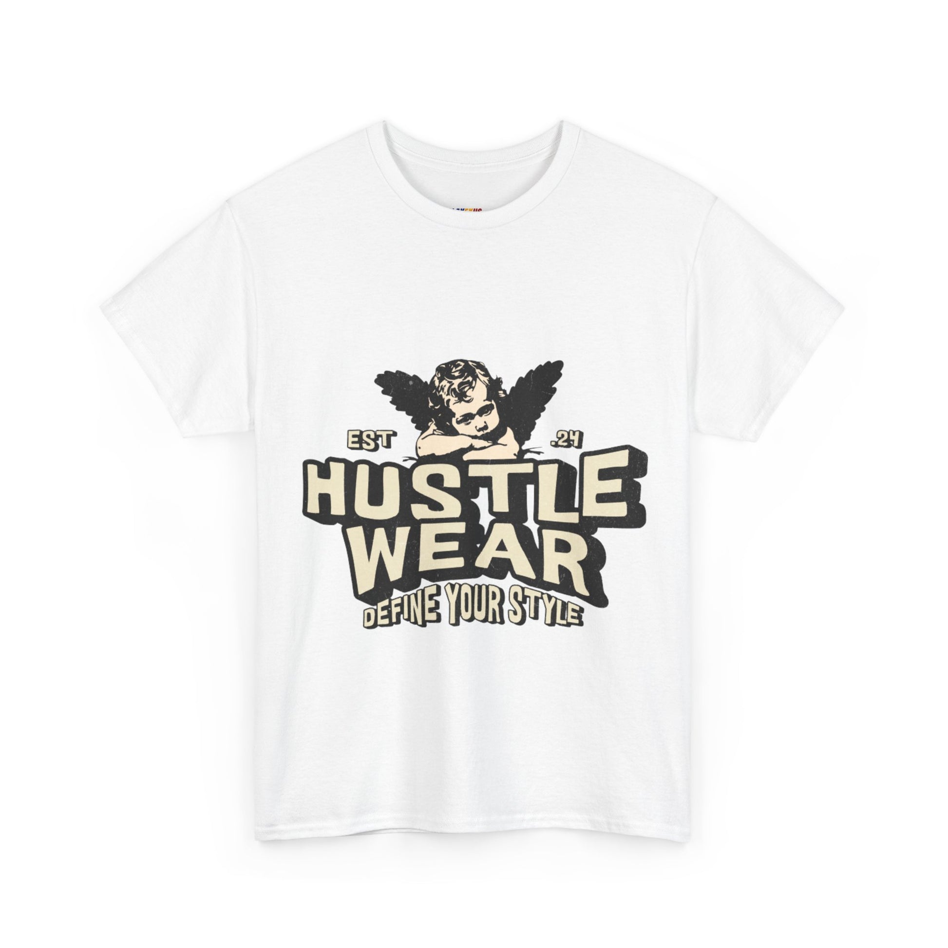 Vintage Angel Graphic T-Shirt – Hustle Wear Style, Casual Streetwear Tee, Unisex Cotton Top Cardinal Red