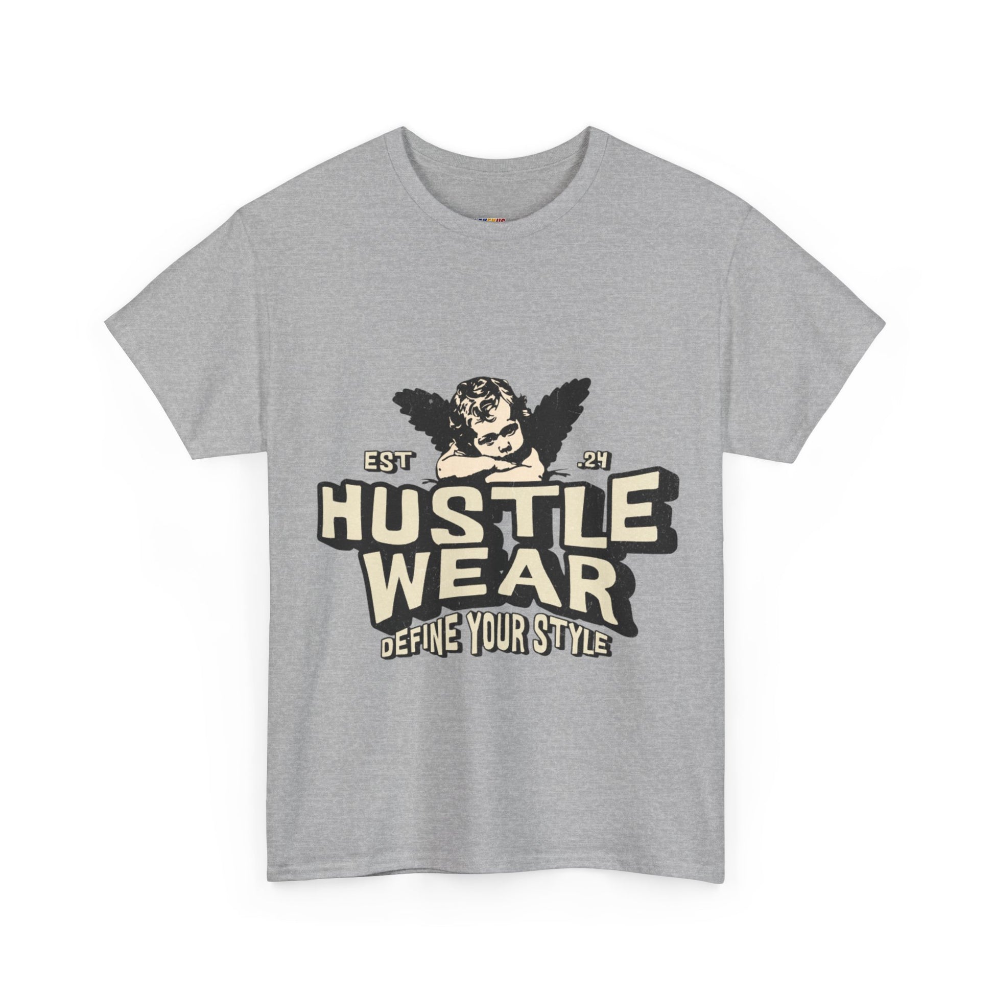 Vintage Angel Graphic T-Shirt – Hustle Wear Style, Casual Streetwear Tee, Unisex Cotton Top Cardinal Red