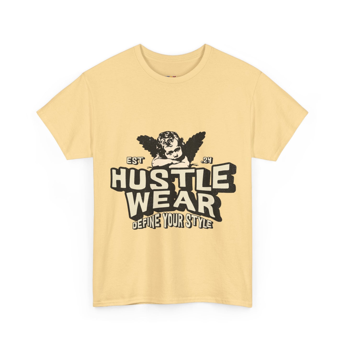 Vintage Angel Graphic T-Shirt – Hustle Wear Style, Casual Streetwear Tee, Unisex Cotton Top Cardinal Red