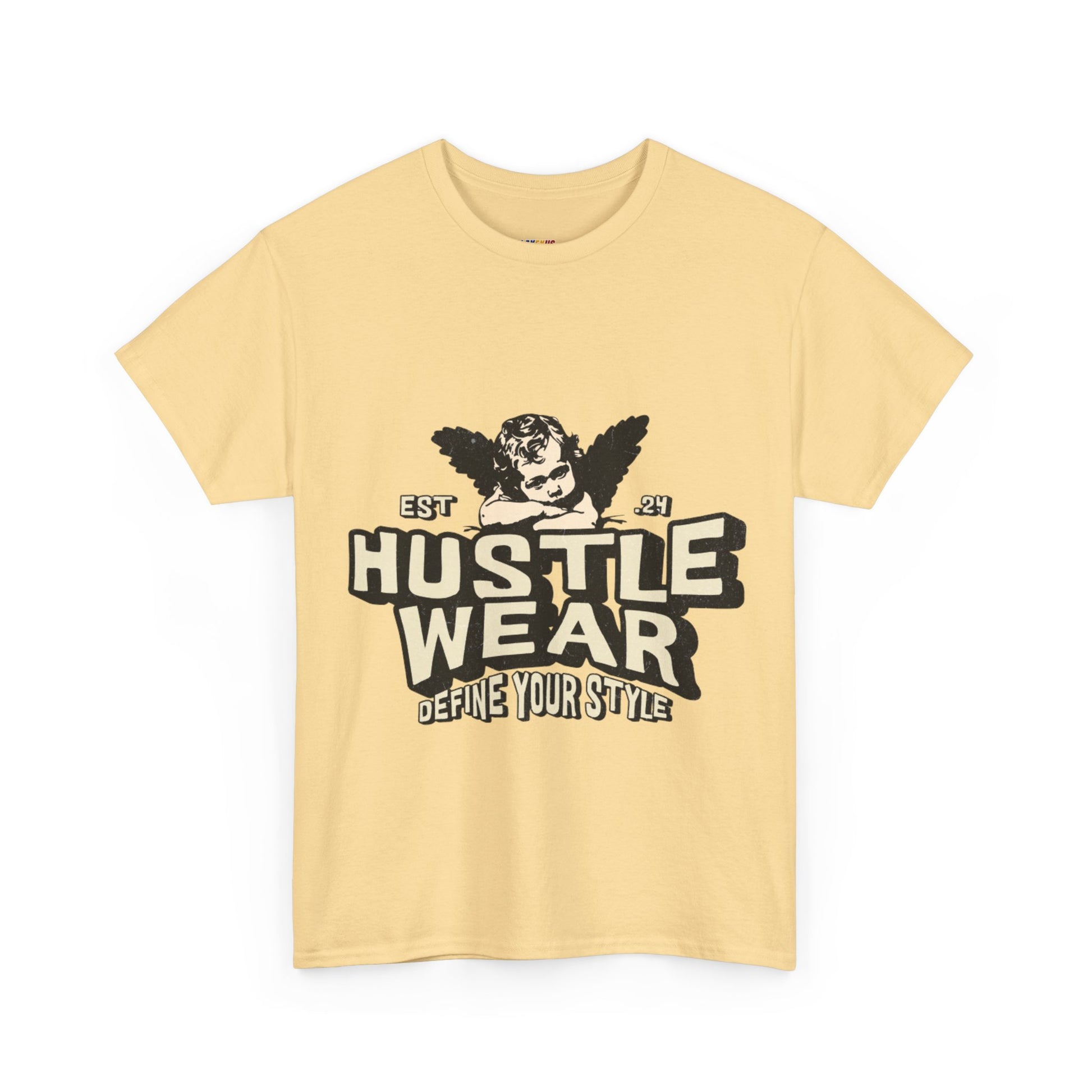 Vintage Angel Graphic T-Shirt – Hustle Wear Style, Casual Streetwear Tee, Unisex Cotton Top Cardinal Red