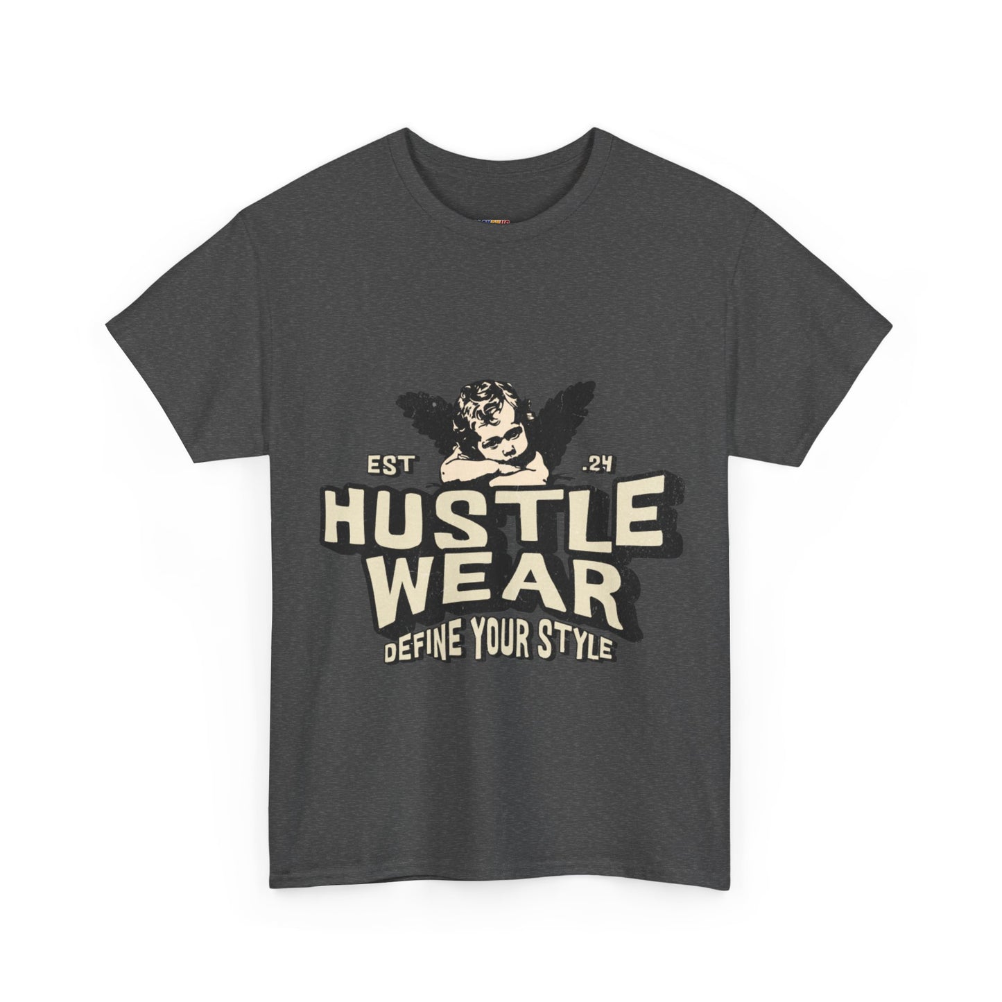 Vintage Angel Graphic T-Shirt – Hustle Wear Style, Casual Streetwear Tee, Unisex Cotton Top Cardinal Red