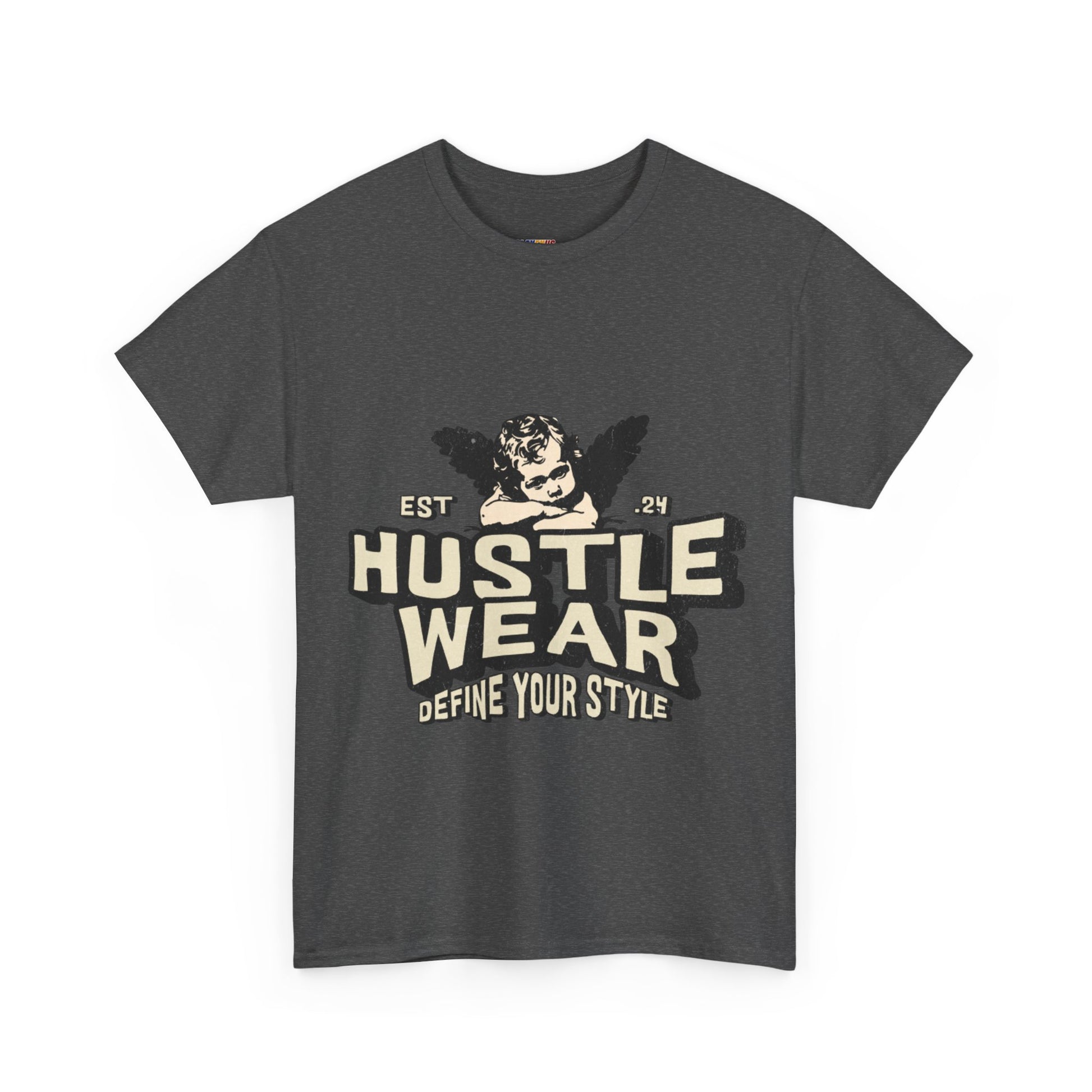 Vintage Angel Graphic T-Shirt – Hustle Wear Style, Casual Streetwear Tee, Unisex Cotton Top Cardinal Red